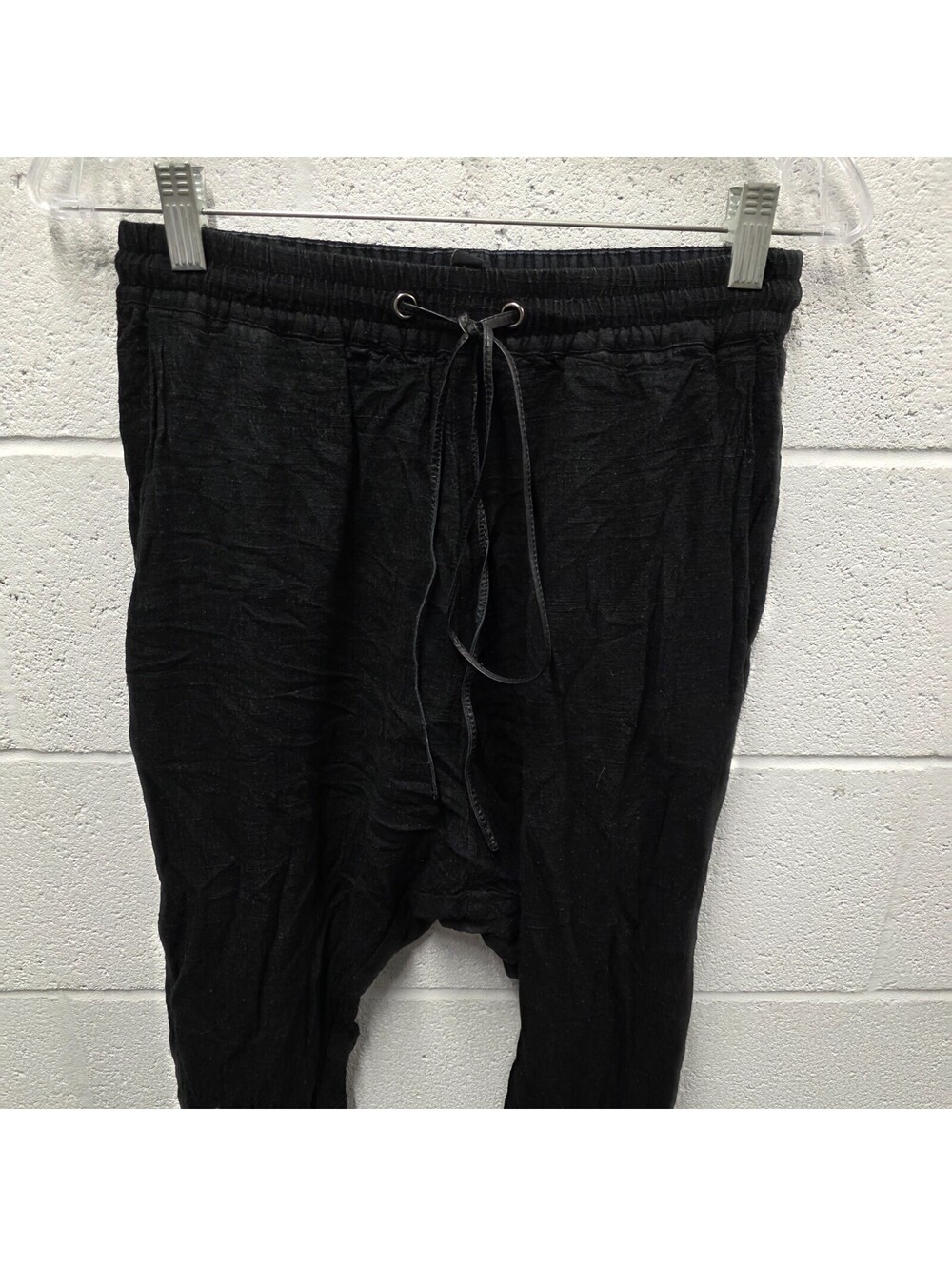Jonny Cota Studio Dropped crouch Pants Linen Rayon S Lightweight Drawstring